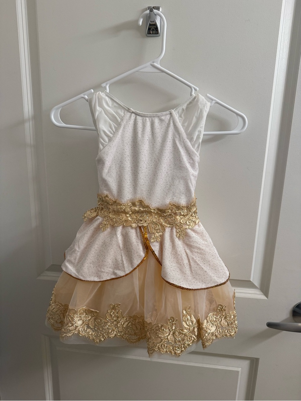 WEISSMAN Girls' White and Gold Princess Costume Dress dance show ballet pageant